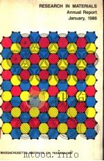 RESEARCH IN MATERIALS ANNUAL REPORT JANUARY 1986 PDF电子版封面