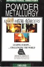 INTERNATIONAL DIRECTORY POWDER METALLURGY PDF电子版封面
