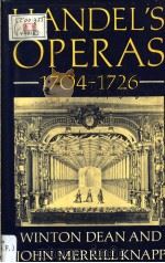 HANDEL'S OPERAS 1704-1726 PDF电子版封面 0193152193 WINTON DEAN AND JOHN MERRILL K