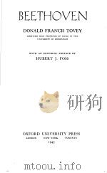 BEETHOVEN DONALD FRANCIS TOVEY PDF电子版封面 HUBERT J.FOSS
