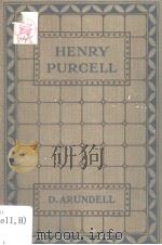 HENRY PURCELL PDF电子版封面 DENNIS ARUNDELL