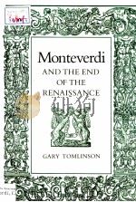 Monteverdi AND THE END OF THE RENAISSANCE（1987 PDF版）
