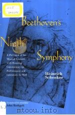 Beethoven's Ninth Symphony PDF电子版封面 0300054599 Heinrich Schenker