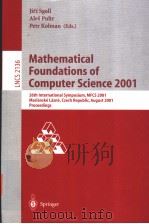 Mathematical Foundations of Computer Science 2001 PDF电子版封面 3540424962