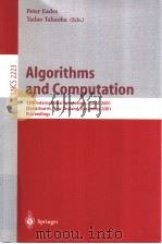 Algorithms and Computation PDF电子版封面 3540429859
