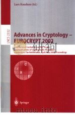 Advances in Cryptology-EUROCRYPT 2002 PDF电子版封面 3540435530