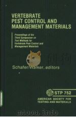 VERTEBRATE PEST CONTROL AND MANAGEMENT MATERIALS PDF电子版封面