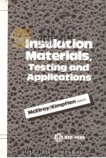 INSULATION MATERIALS,TESTING AND APPLICATIONS PDF电子版封面 0803112785