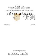 A MAGYAR TUDOMANYOS AKADEMIQA NYELV-ES IRODALOMTUDOMANYI OSZTALYANAK DOZLEMENYEI（ PDF版）