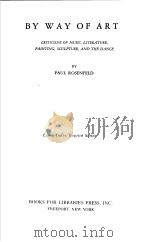 BY WAY OF ART PDF电子版封面