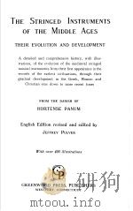 THE STRINGED INSTRUMENTS OF THE MIDDLE AGES THEIR EVOLUTION AND DEVELOPMENT（ PDF版）