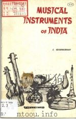 MUSICAL INSTRUMENTS OF INDIA PDF电子版封面 S.KRISHNASWAMI