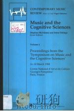 MUSIC AND THE COGNITIVE SCIENCES PDF电子版封面