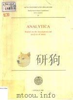 ANALYTICA STUDIES IN THE DESCRIPTION AND ANALYSIS OF MUSIC PDF电子版封面 9155417116