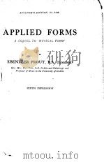 APPLIED FORMS PDF电子版封面