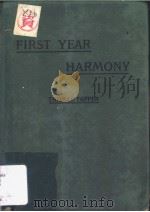 FIRST YEAR HARMONY PDF电子版封面 THOMAS TAPPER