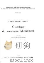 GRUNDLAGEN DER AUTONOMEN MUSIK?STHETIK PDF电子版封面 3873205270
