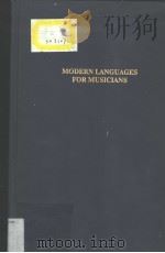 MODERN LANGUAGES FOR MUSICINAS PDF电子版封面 0945193068 JULIE YARBROUGH