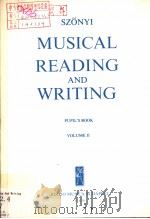 MUSICAL READING AND WRITING PULIL'S BOOK VOLUME Ⅱ PDF电子版封面