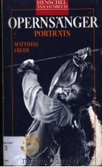 Opernsanger Portrats PDF电子版封面 Matthias Frede