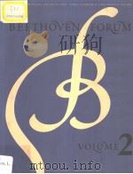 BEETHOVEN FORUM 2 PDF电子版封面 0803239092