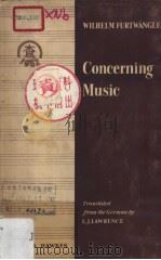 CONCERNING MUSIC PDF电子版封面 L·J·LAWRENCE