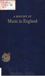 A HISTORY OF Music in England（ PDF版）