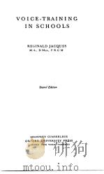 VOICE-TRAINING IN SCHOOLS PDF电子版封面 REGINALD JACQUES