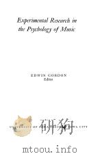 Experimental Research in the Psychology of Music PDF电子版封面 EDWIN GORDON