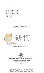 A HISTORY OF HUNGARIAN MUSIC（1902 PDF版）