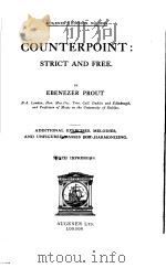 COUNTERPOINT:STRICT AND FREE PDF电子版封面