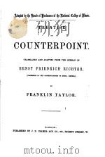 TREATISE ON COUNTERPOINT PDF电子版封面 FRANKLIN TAYLOR