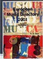 European Music Directory 2001 Volume Ⅰ PDF电子版封面 3598114117 K.G.Saur