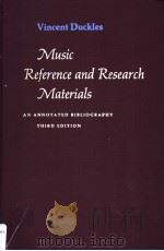 Music Reference and Research Materials PDF电子版封面 0029077001 Vincent Duckles