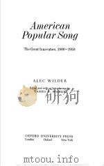 AMERICAN POPULAR SONG（ PDF版）