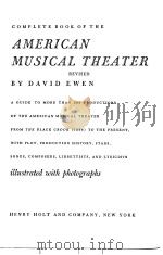 COMPLETE BOOK OF THE AMERICAN MUSICAL THEARER PDF电子版封面 DAVID EWEN
