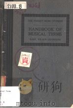 HANDBOOK OF MUSICAL TERMS PDF电子版封面