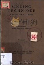 SINGING TECHNIQUE:A GUIDE FOR STUDENTS PDF电子版封面 PERCY JUDD