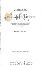 MEDIEVAL AND RENAISSANCE STUDIES（1982 PDF版）