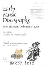 EARLD MUSIC DISCOGRAPBY VOLUME 2 PDF电子版封面 0853656134