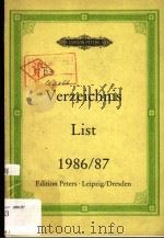VERZEICHNIS MIT ERGANZUNGEN LIST WITH SUPPLEMENTS PDF电子版封面