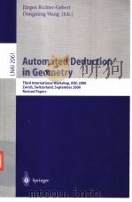 Automated Deduction in Geometry PDF电子版封面 3540425985