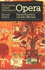 THE CONCISE OXFORD DICTIONARY OF OPERA  Second edition（1979 PDF版）