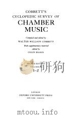 COBBETT'S CYCLOPEDIC SURVEY OF CHAMBER MUSIC SECOND EDITION VOLUME Ⅱ（1963 PDF版）