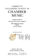 COBBETT'S CYCLOPEDIC SURVEY OF CHAMBER MUSIC SECOND EDITION VOLUME Ⅲ（1963 PDF版）