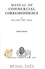 manual of commercial correspondence PDF电子版封面