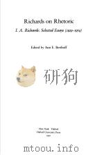 richards on rhetoric PDF电子版封面