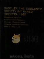 SADTLER THE COBLENTZ SOCIETY INF RARED SPECTRA 1985 3 PDF电子版封面