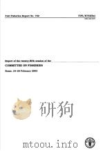 FAO FISHERIES REPORT NO.702 REPORT OF THE TWENTY-FIFTH SESSION OF THE PDF电子版封面 9251050082