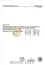 FAO FISHERIES REPORT NO.718 REPORT OF THE FAO-CIFA0NACA EXPERT CONSULTATION ON THE INTERSIFICATION O PDF电子版封面 925105021X